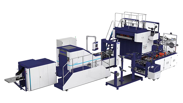 Máquina para bolsa con asa plana recta